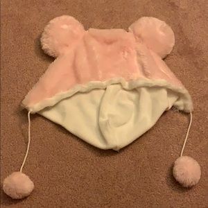 Disney Minnie Mouse pink fuzzy hat